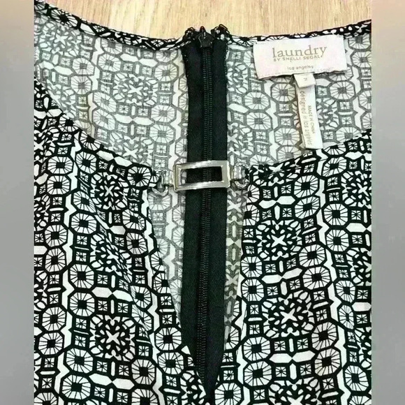 Laundry by Shelli Segal Romper Sleeveless Black and White Design Size 2 - Picture 10 of 12